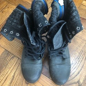 Steve Madden Booties, Boots, Distressed Grey
